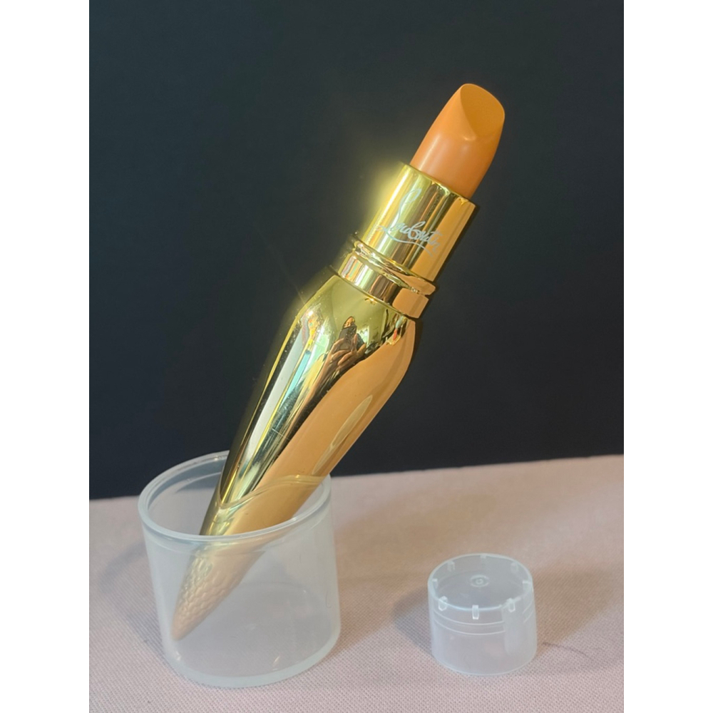 Women's Christian Louboutin Gold/Orange Lipstick in Gold Casing
